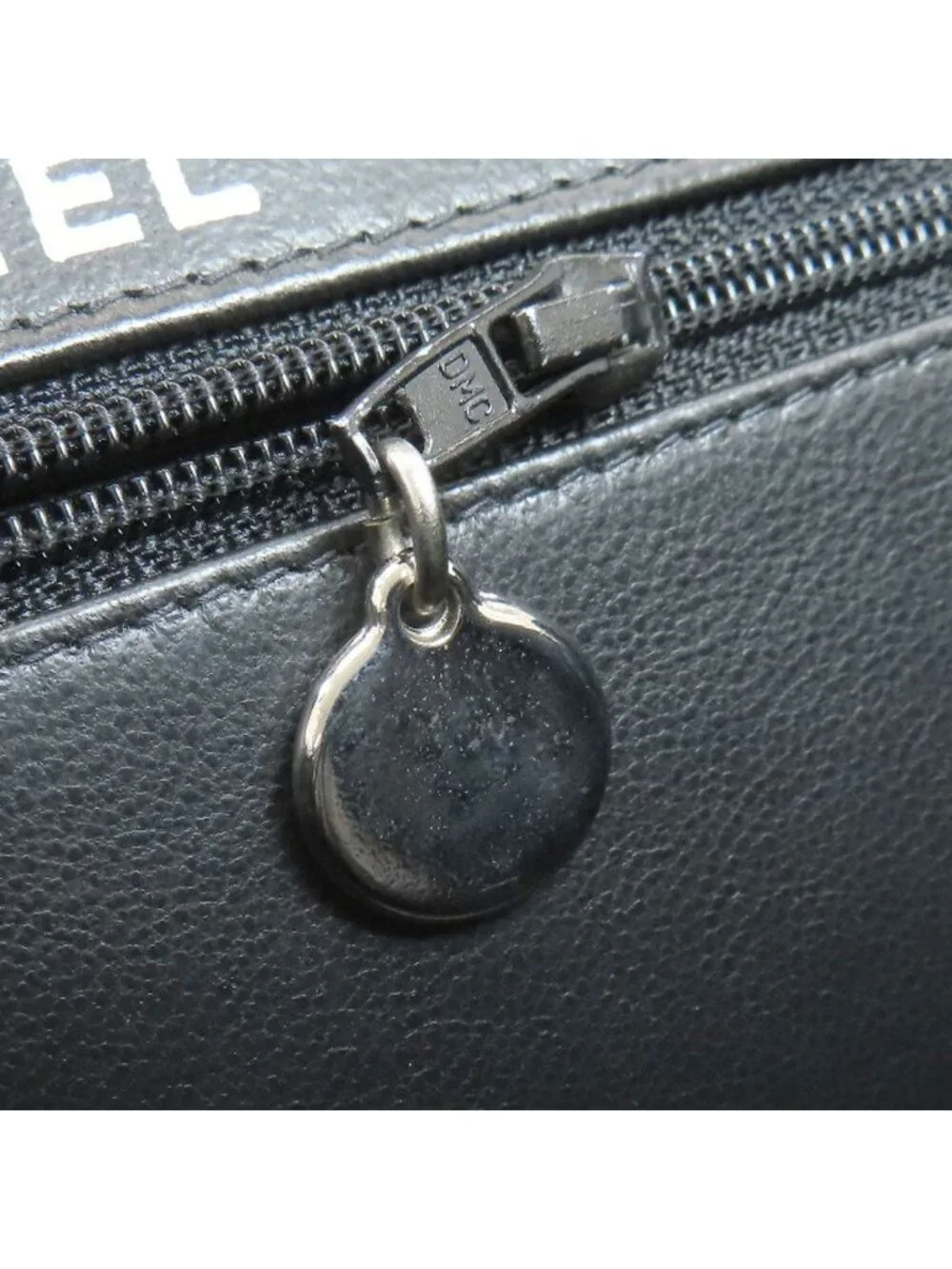 Chanel Quilted Double Face Silver Handbag Grained Calfskin